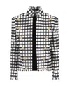 Balmain Button-embellished Checked Jacket In Black
