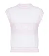 Balmain Monogram Wool And Cotton-blend Knitted Top In Pink