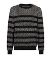 Balmain Pb Labyrinth Ribbed Jumper In Black