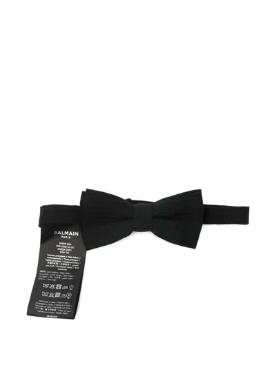 Balmain Kids' Virgin Wool Bow Tie In Black