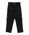 Balmain Virgin-wool Cargo Trousers In Black