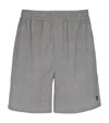 Balmain Prince-of-wales-pattern Wool Shorts In Gray