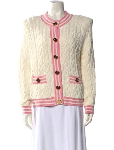 Pre-owned Balmain Virgin Wool Colorblock Pattern Sweater W/ Tags In Neutral