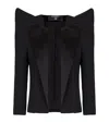 BALMAIN VIRGIN WOOL CROPPED BLAZER