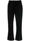Balmain Virgin-wool Cropped Trousers In Schwarz