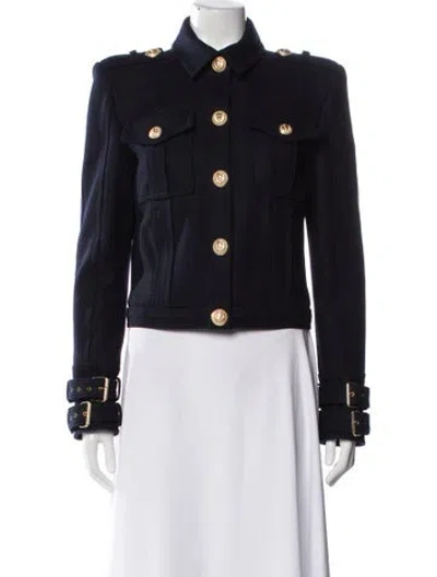 Pre-owned Balmain Virgin Wool Denim Jacket In Blue