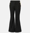 Balmain Virgin Wool Flared Pants In Noir