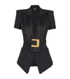 Balmain Women Grain De Poudre Blazer In Black