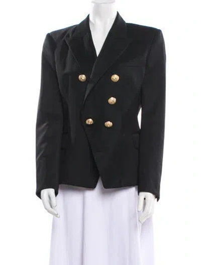 Pre-owned Balmain Virgin Wool Jacket In Black