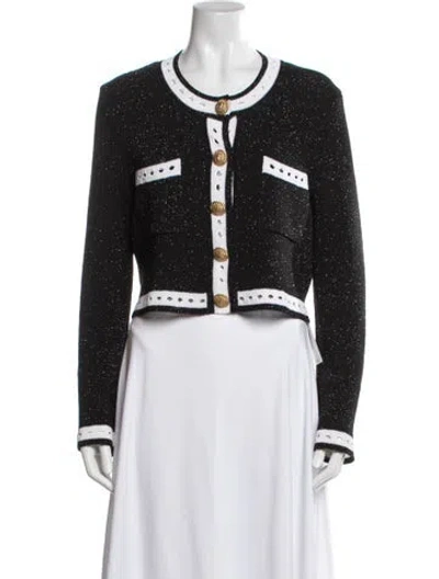 Pre-owned Balmain Virgin Wool Jacket In Black