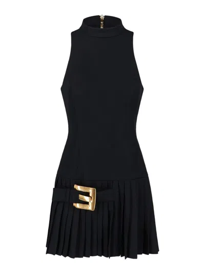 BALMAIN VIRGIN WOOL MINI DRESS