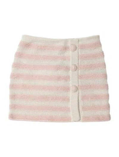 Pre-owned Balmain Virgin Wool Mini Skirt In Pink