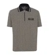 Balmain Labyrinth Polo Shirt With Jacquard Effect In Black