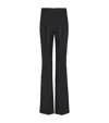 Balmain Navy Blue Twill Pant In Black