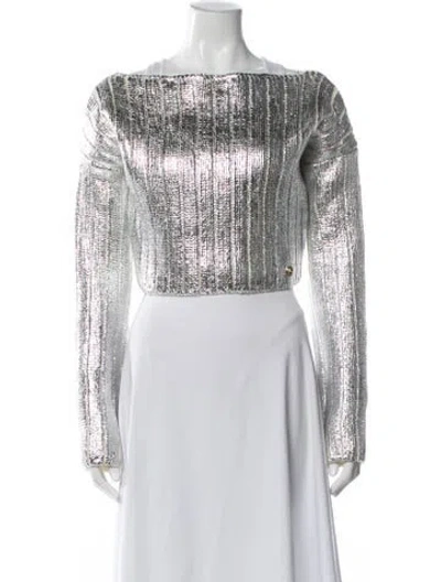 Pre-owned Balmain Virgin Wool Printed Sweater