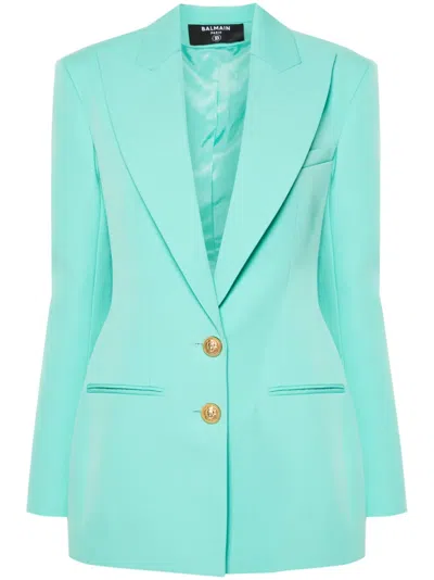 BALMAIN VIRGIN WOOL SINGLE-BREASTED BLAZER