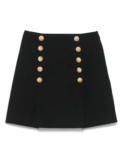Balmain Virgin Wool Skirt In Black