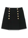Balmain Virgin Wool Skirt In Black
