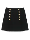 Balmain Virgin Wool Skirt In Black