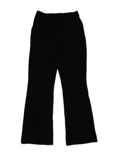 Pre-owned Balmain Virgin Wool Straight Leg Pants In Black