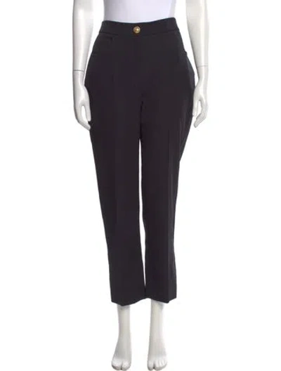 Pre-owned Balmain Virgin Wool Straight Leg Pants W/ Tags In Black