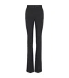 Balmain Virgin Wool Straight-leg Trousers In Black