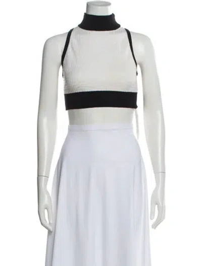 Pre-owned Balmain Virgin Wool Striped Sweater In Blue