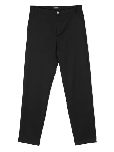 Balmain Kids' Virgin-wool Tailored Trousers In Black
