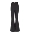 Balmain Flared Virgin-wool Trousers In Black