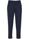 Balmain Navy Straight-leg Tailored Wool Trousers In Blue