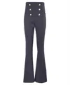 Balmain Virgin Wool Trousers In Blue