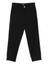 Balmain Virgin-wool Tailored Trousers In Black