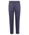 Balmain Virgin Wool Trousers In Blu