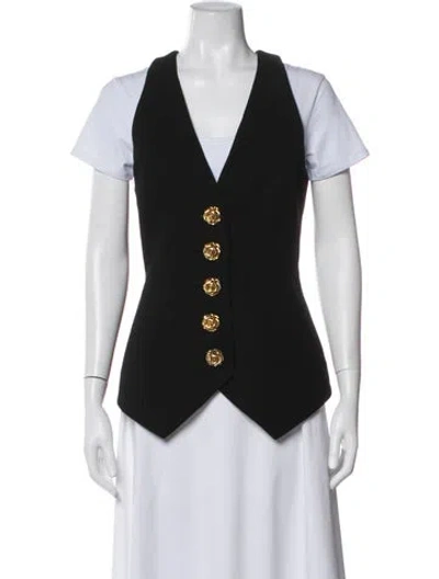 Pre-owned Balmain Virgin Wool Vest In Black