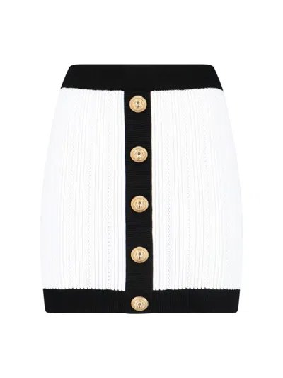 BALMAIN VISCOSE BLEND MINI SKIRT