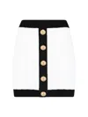 Balmain Mini Skirt In White Viscose Blend