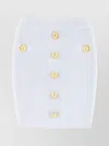 Balmain Viscose Blend Skirt Gold Buttons