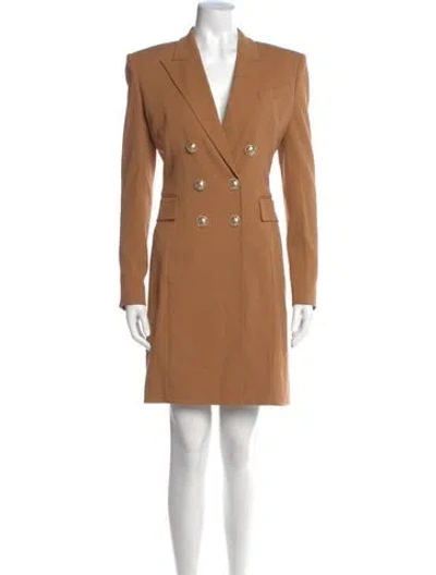 Pre-owned Balmain V-neck Long Dress W/ Tags In Neutral