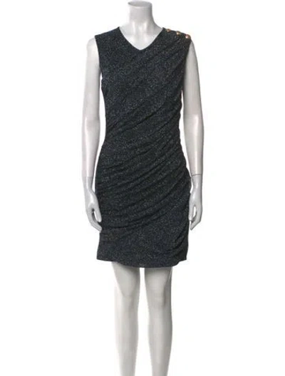 Pre-owned Balmain V-neck Mini Dress