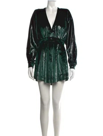 Pre-owned Balmain V-neck Mini Dress