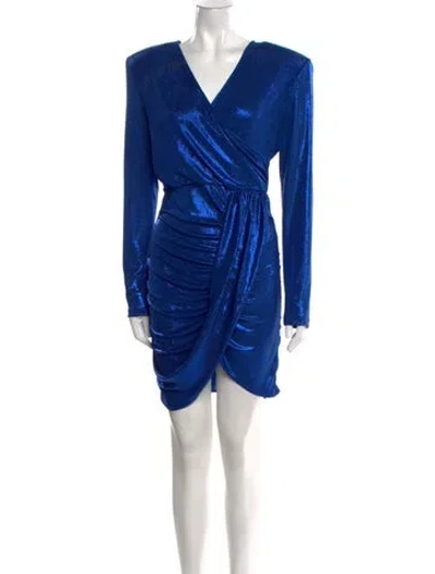 Pre-owned Balmain V-neck Mini Dress W/ Tags