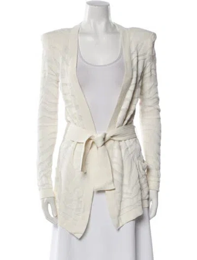 Pre-owned Balmain V-neck Sweater In Neutral