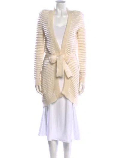 Pre-owned Balmain V-neck Sweater In Neutral