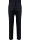 Balmain Vrigin-wool Tailored Trousers In Blue