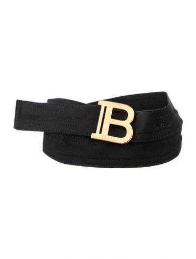 Pre-owned Balmain Waist Belt In Black