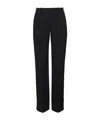 Balmain Wool Trousers With Front Pleats And Wide Leg In Black