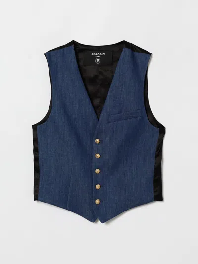 Balmain Waistcoat Kids  In Blue
