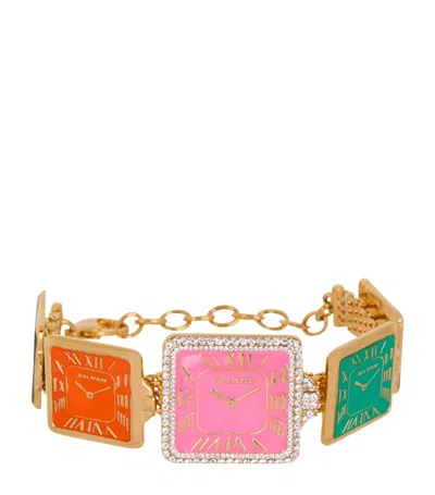 Balmain Watch-faces Bracelet In Gold