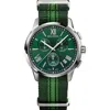 Balmain Watches Madrigal Chronograph Fabric Strap Watch, 42mm In Green Nato