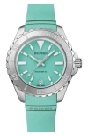 Balmain Watches Ophrys Rubber Strap Watch, 34.5mm In Green